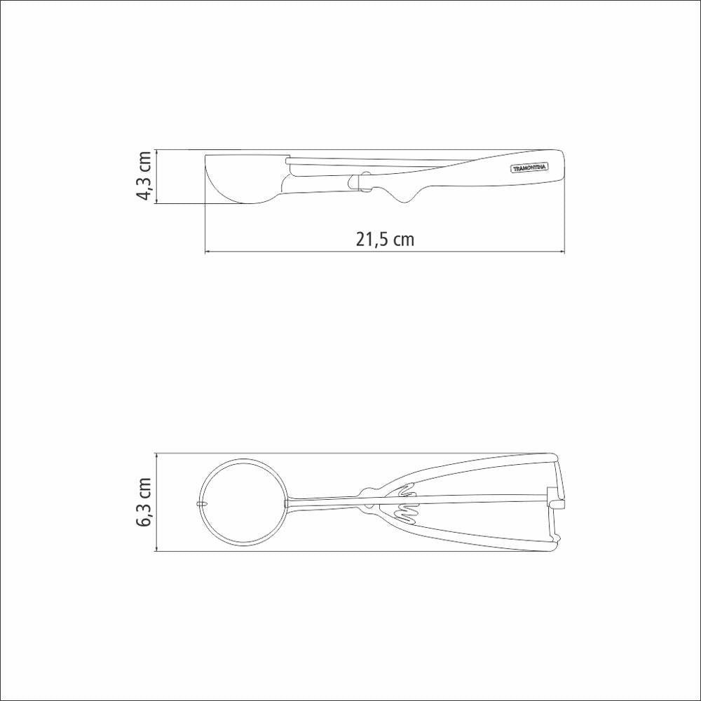 Concha Para Sorvete Marffim Em Aço Inox Profissional Com Extrator Prático - Tramontina 63809420