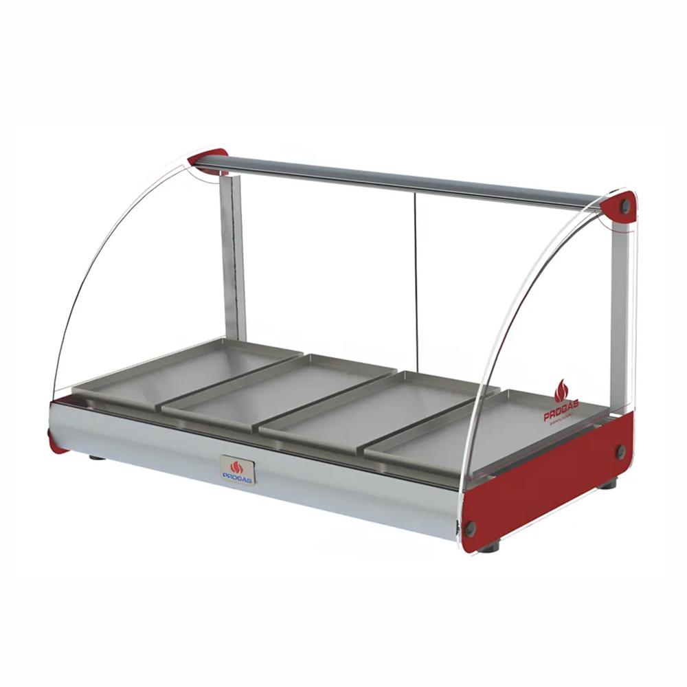 Estufa de Salgados Aquecida Curva  4 Bandejas 250W PRV-04E Vermelho 127V - Progás P38921