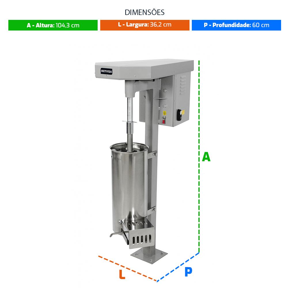 Despolpadeira Extrator de Açaí e Frutas Similares Profissional 10 Litros 1/2 CV DG.10 220V - Metvisa