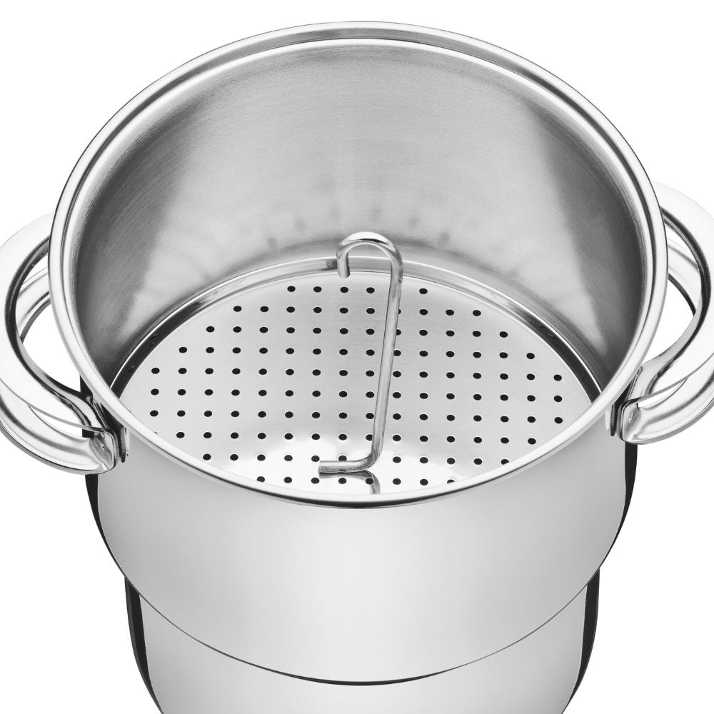 Cuscuzeira Solar em Aço Inox Com Alças e Tampa 14 cm 2,2 l - Tramontina 62519140