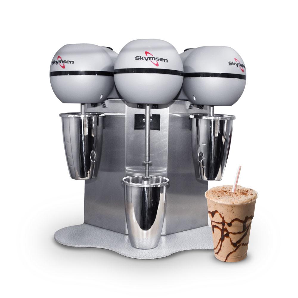 Batedor De Milk Shake Profissional Inox 3 Copos 0,8L BMS3N – Skymsen