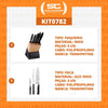 Kit - Faqueiro Plenus 6 Peças + 1 Jogo de Faca Profissional Century 3 Peças - Tramontina