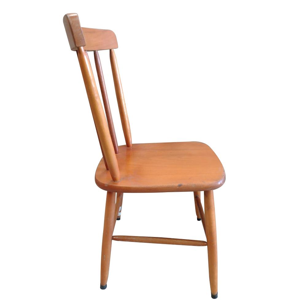 SEMINOVO - Cadeira Madeira Pés Retos Natural Sem Estofado - Disa Móveis