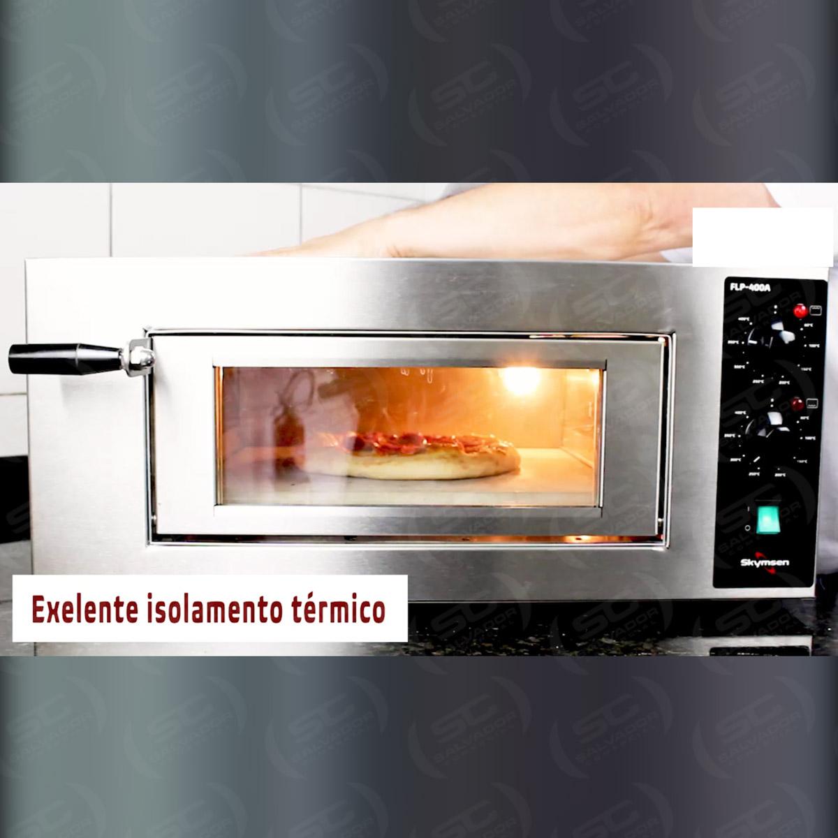 Forno de Lastro Para Pizza Digital 450 graus Flp-400d 220v - Skymsen