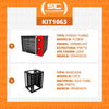 Forno Turbo Convector Smart Preto e Vermelho FCSB4E 220v + Bancada CFCS Preto - Venâncio