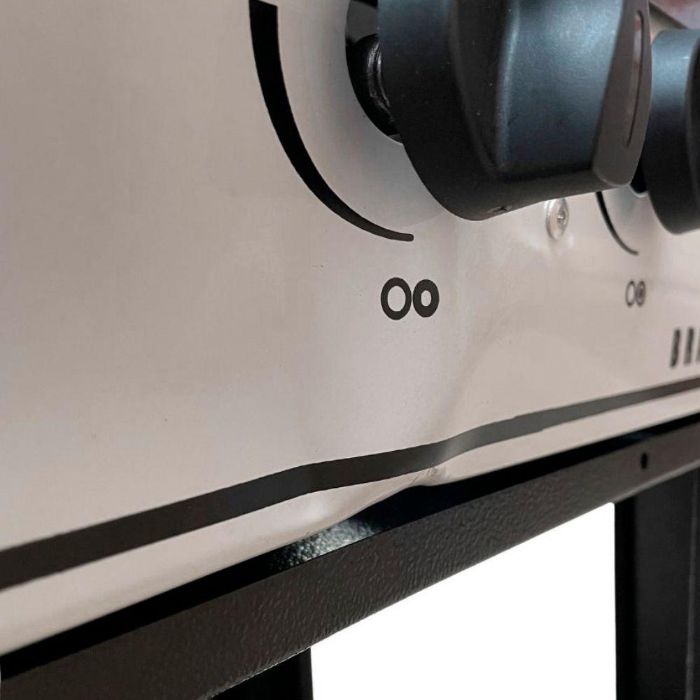 SEMINOVO - Fogão Industrial 2 Bocas Duplas a Gás Branco com Forno Azul Bravo BR2BF – Venâncio