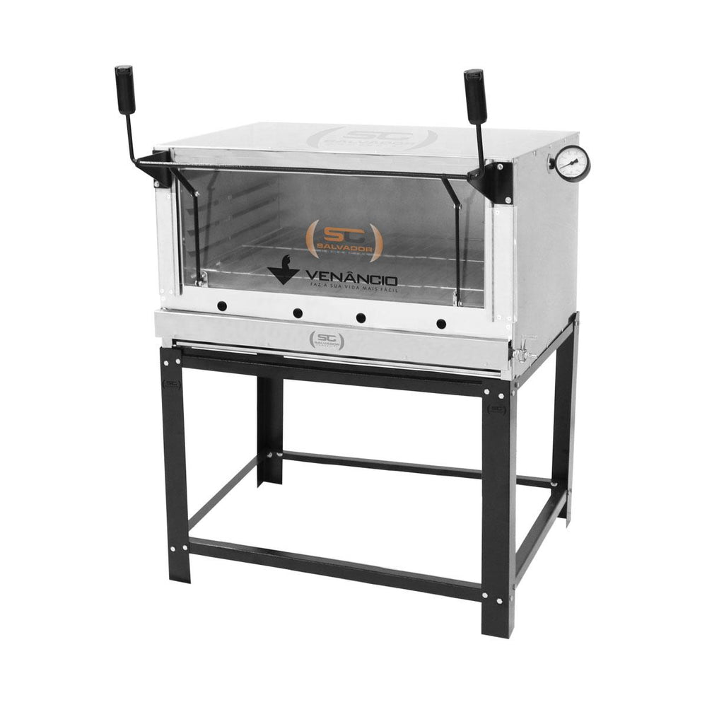 Kit Forno De Lastro a Gás Refratário Roma Inox FIRI90 + Kit Gás - Venâncio