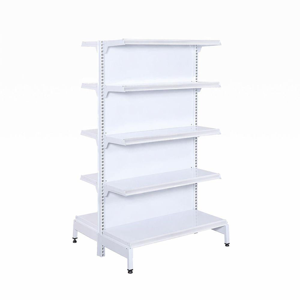 Gôndola Prateleira New Plus 1,70 Central Inicial GCI - SA Gôndolas Porta Etiquetas Branco