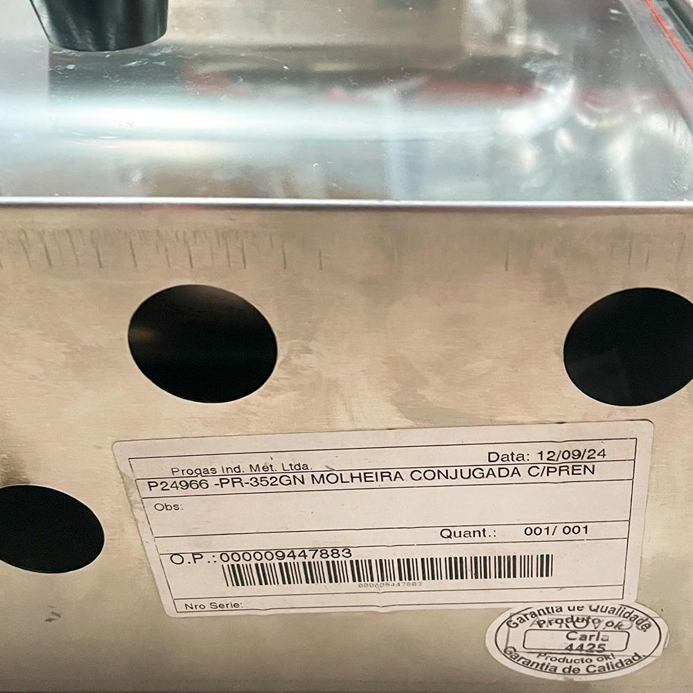 Semi - Molheira Conjugada 2 Cubas Com Prensa à Gás Pr-352g + Kit Gás - Progás