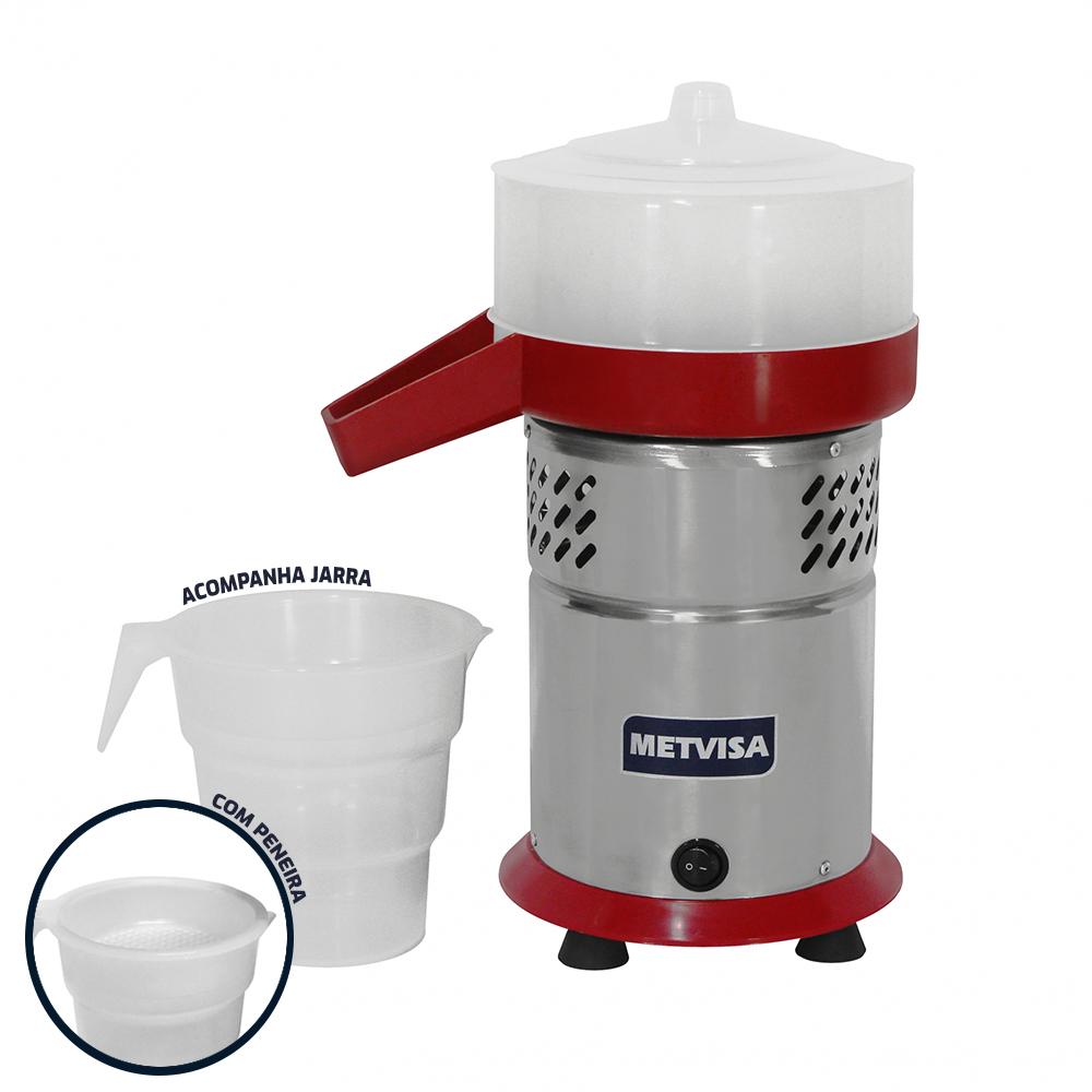 Extrator Espremedor de Suco Inox Comercial e Doméstico Vermelho 300W ESL 127V - Metvisa