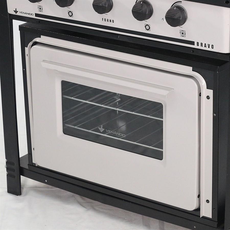 Fogão Industrial  6 Bocas Gás Bravo Com Forno BR6BF - Venâncio