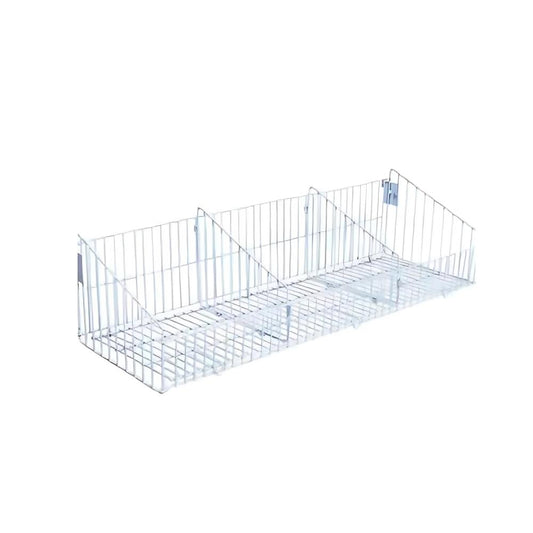 Cesto Aramado 30cm x 91cm com 2 Divisórias Branco New Plus - Sa Gondolas