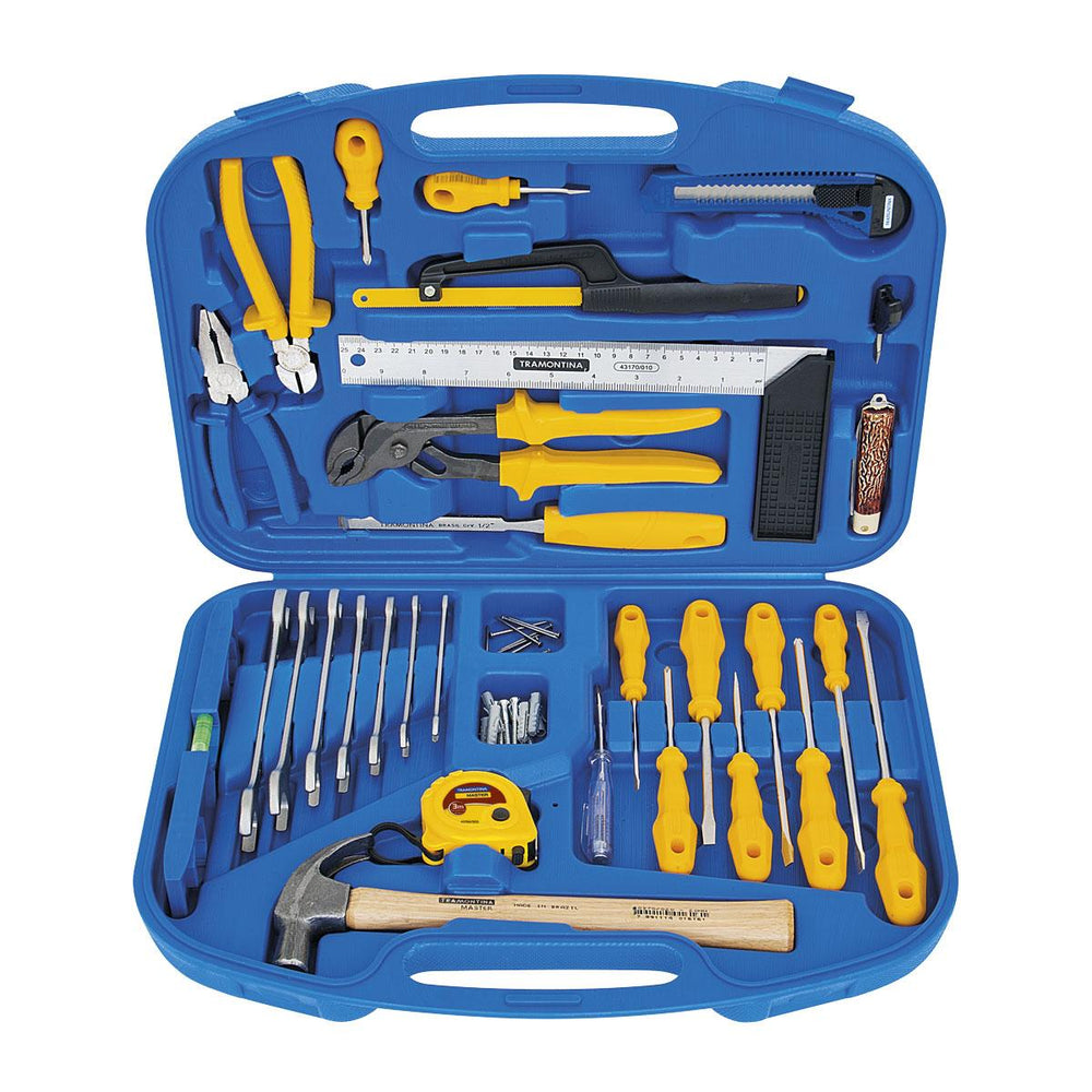 Kit de Ferramentas Essenciais Com Maleta 52 Peças Manuais - Tramontina 43410030