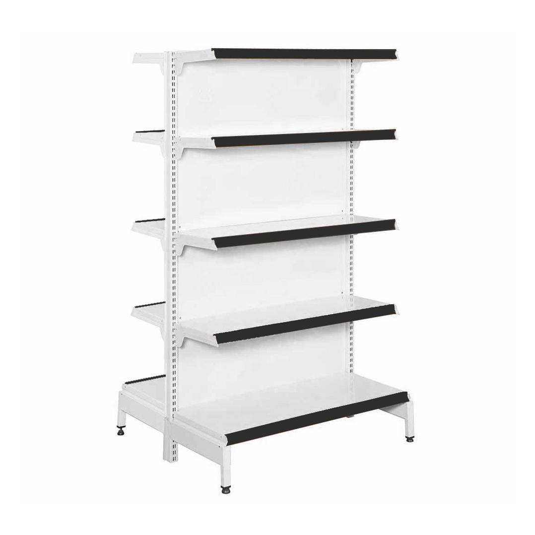 Gôndola Prateleira New Plus 1,70 Central Inicial GCI- Sa Gôndolas Porta Etiquetas Preto