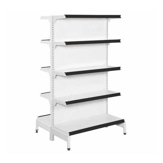 Gôndola Prateleira New Plus 1,70 Central Inicial GCI- Sa Gôndolas Porta Etiquetas Preto