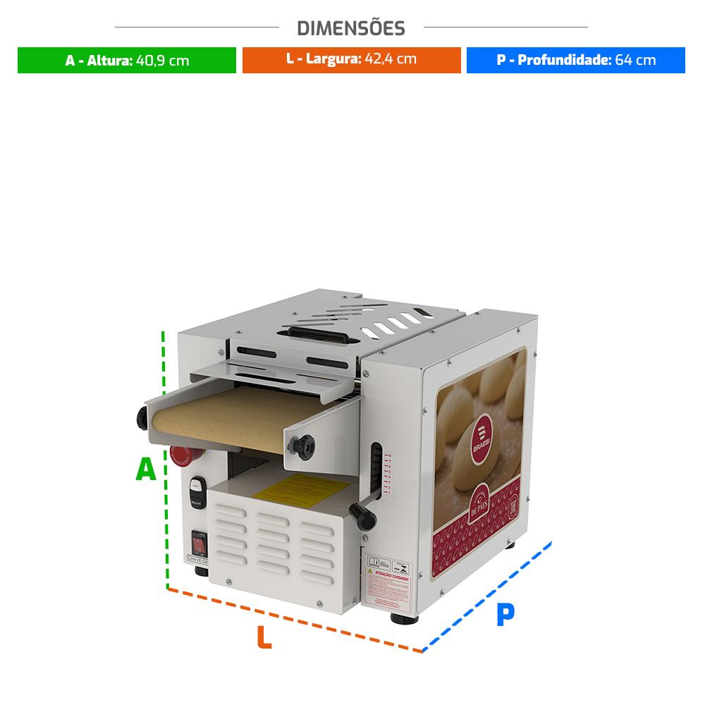 Modeladora  Profissional de Pães MBMJ-22 G3 Modelo jr 220mm Bivolt - Braesi B18821