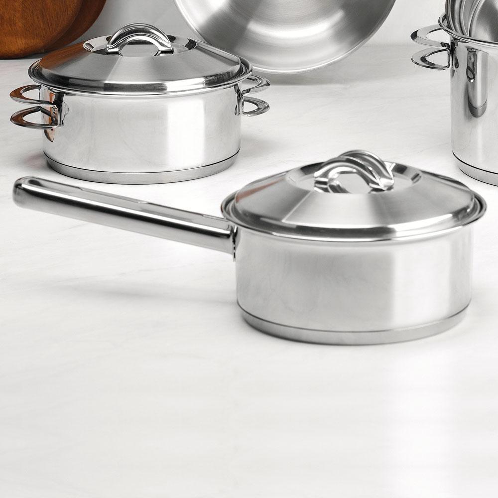 Panela em Aço Inox Linha Solar Fundo Triplo 16 cm Ø 1,4L PIT7 - Tramontina 62501160