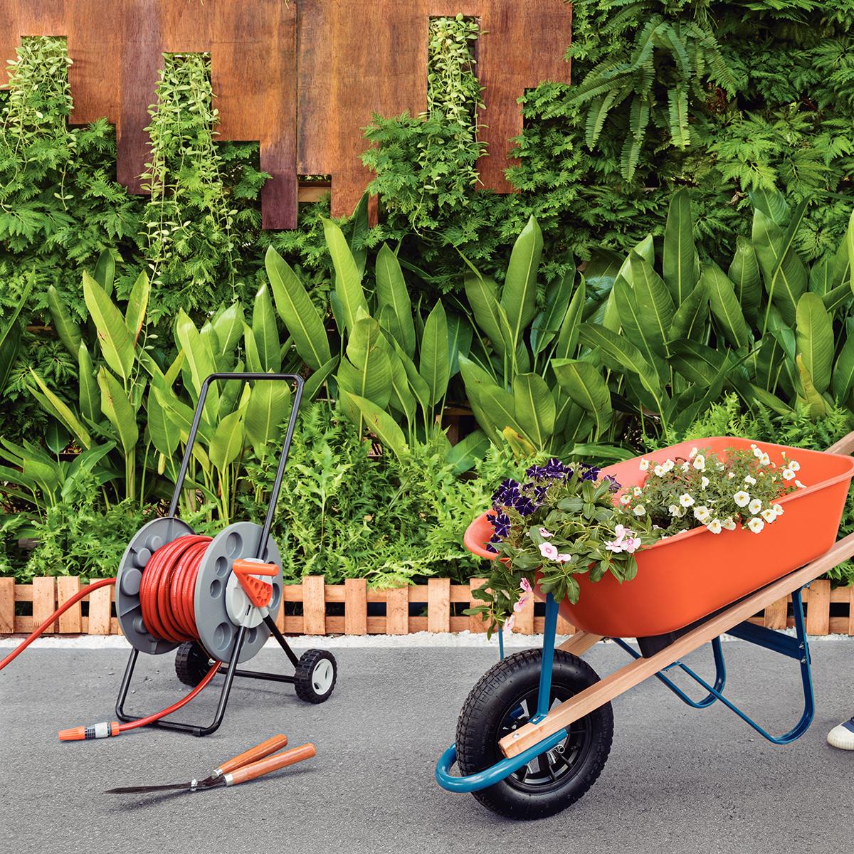 Enrolador de Mangueira Tramontina Com Rodinhas Até 55m em Polipropileno - Tramontina 78595000