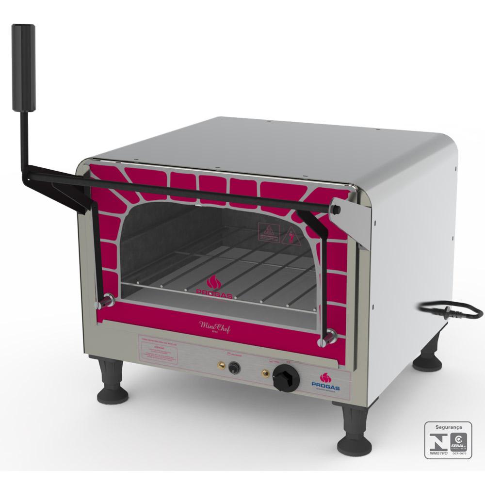 Kit - Forno Assador Refratário Elétrico Prpe-400 127v Mini Chef + Grade Extra - Progás
