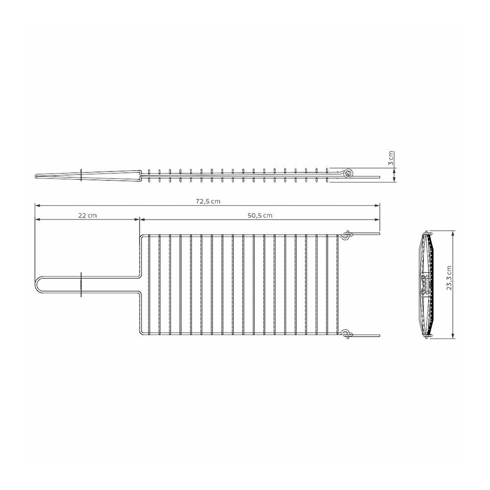 Grelha Para Churrasco em Aço Inox 42x23 cm - Tramontina 26480004