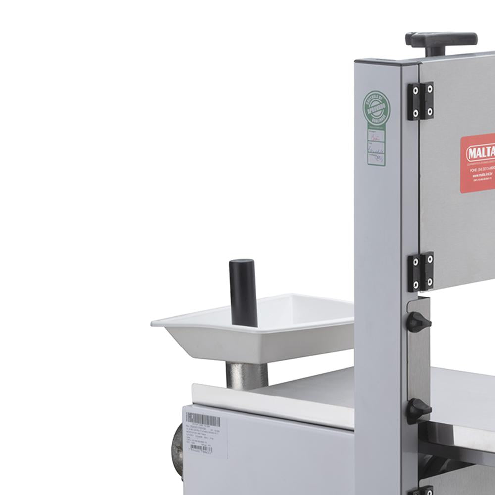 Serra Fita Profissional 1,54m Branca com Mesa Inox e Moedor B.5 1/3 CV Bivolt - Malta 3101063