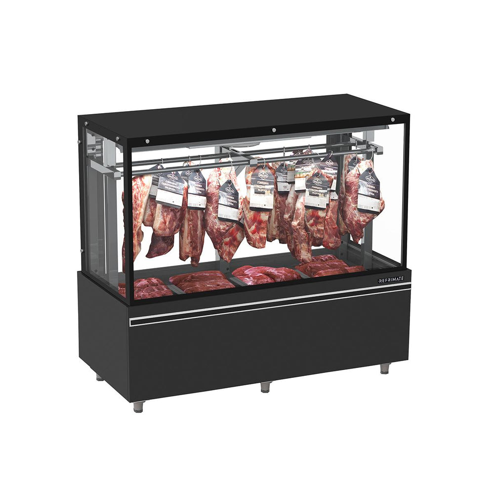 Expositor De Açougue Profissional Vanguard Gancheira Dupla Ar Forçado 1,5m EAVTG1500AF 220V - Refrimate