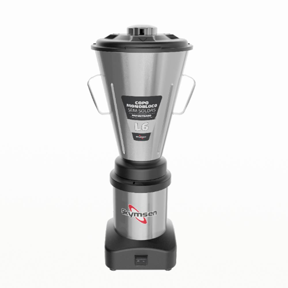 Liquidificador De Baixa Rotação Comercial Inox 6 Litros Monobloco 1/2 CV 3500RPM L6 Bivolt - Skymsen 70981.6