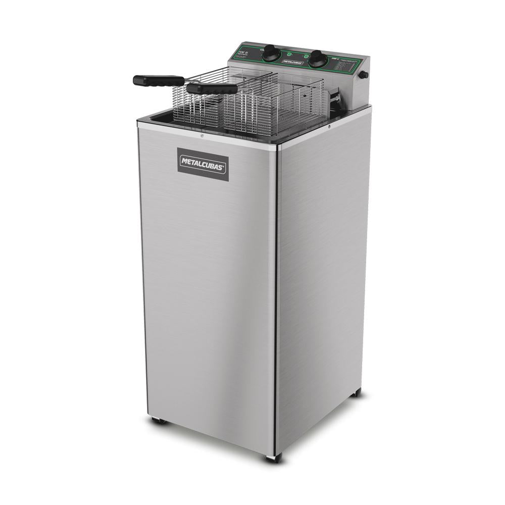 Fritador Óleo Elétrico 15l Monofásico 220v 8000w FOE15 P - Metalcubas