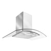 Coifa e Depurador de Parede Inox Com Vidro Curvo 90cm Eco90pv 220v - Eos B163422