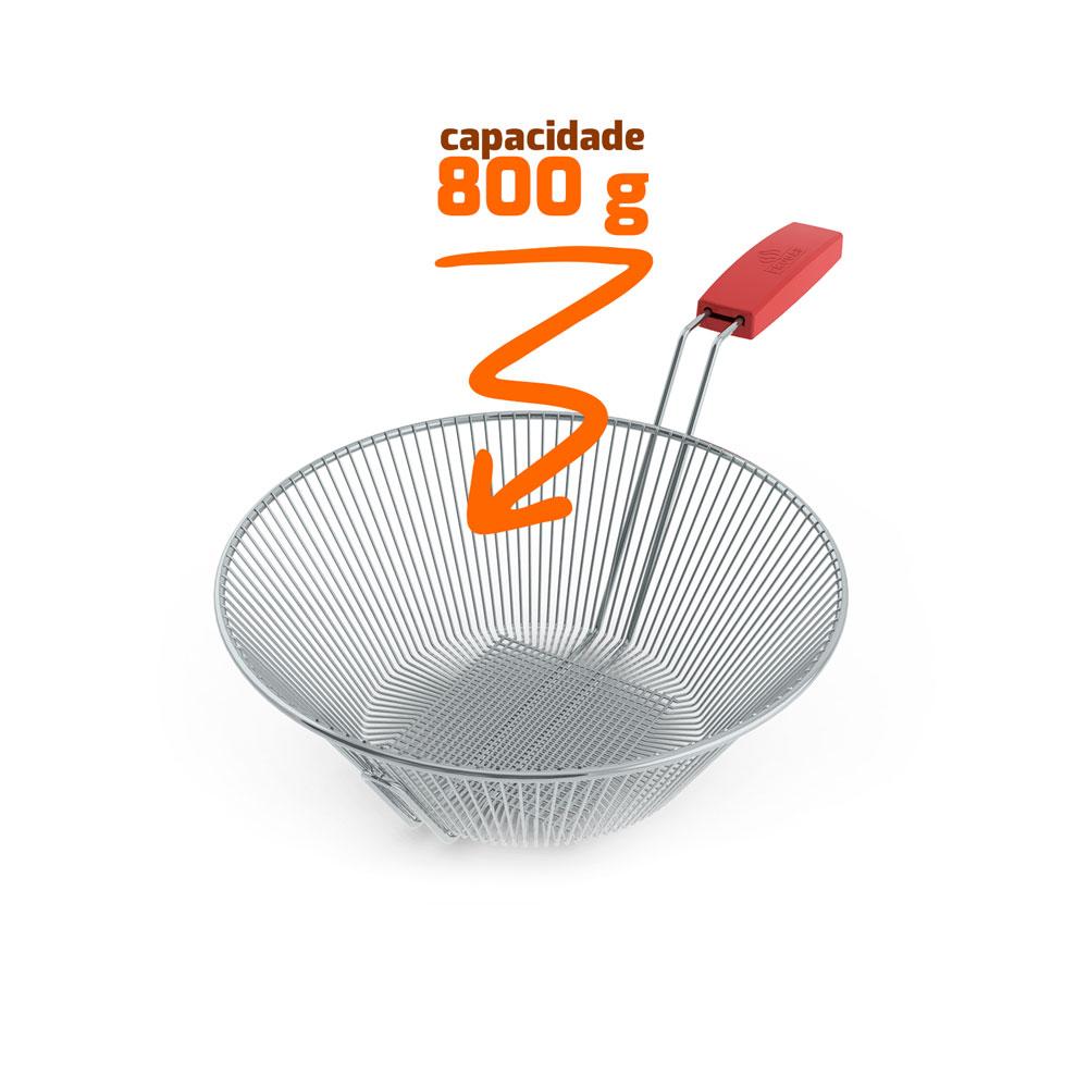 Tacho Fritador Elétrico 7 Litros Aço Inox Escovado 1 Cesto Médio 127v Analógico Pr-70e - Progás