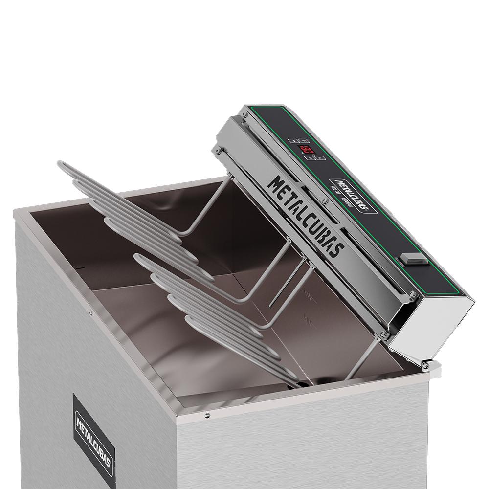 Fritador Elétrico Pedestal 5 Cestos 30l Somente Óleo 10000w Foe 30 p 220v - Metalcubas