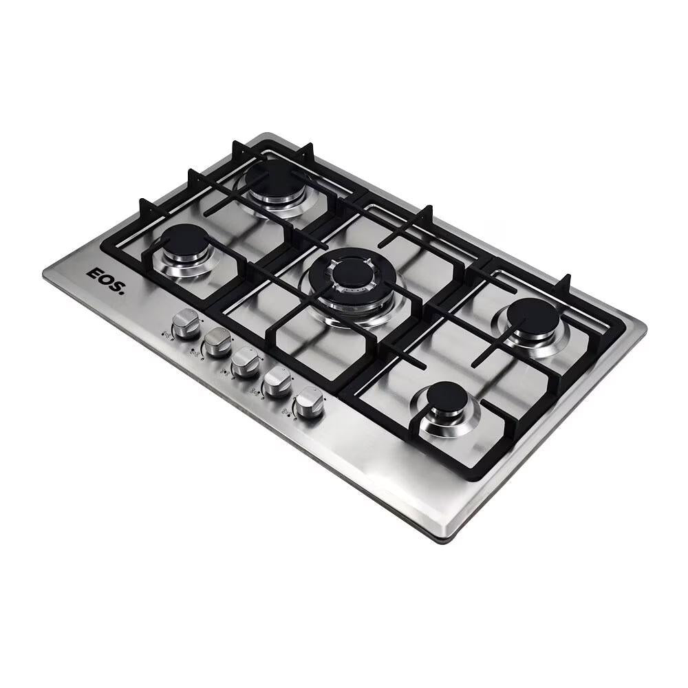 Fogão Cooktop Inox a Gás 5 Bocas 1 Dupla ECG05 Bivolt - Eos B163916