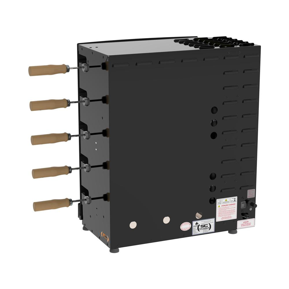 Forno Assador Rotativo 5 Espetos Infravermelho a Gás Prac-05i Action Bivolt - Progás P43629