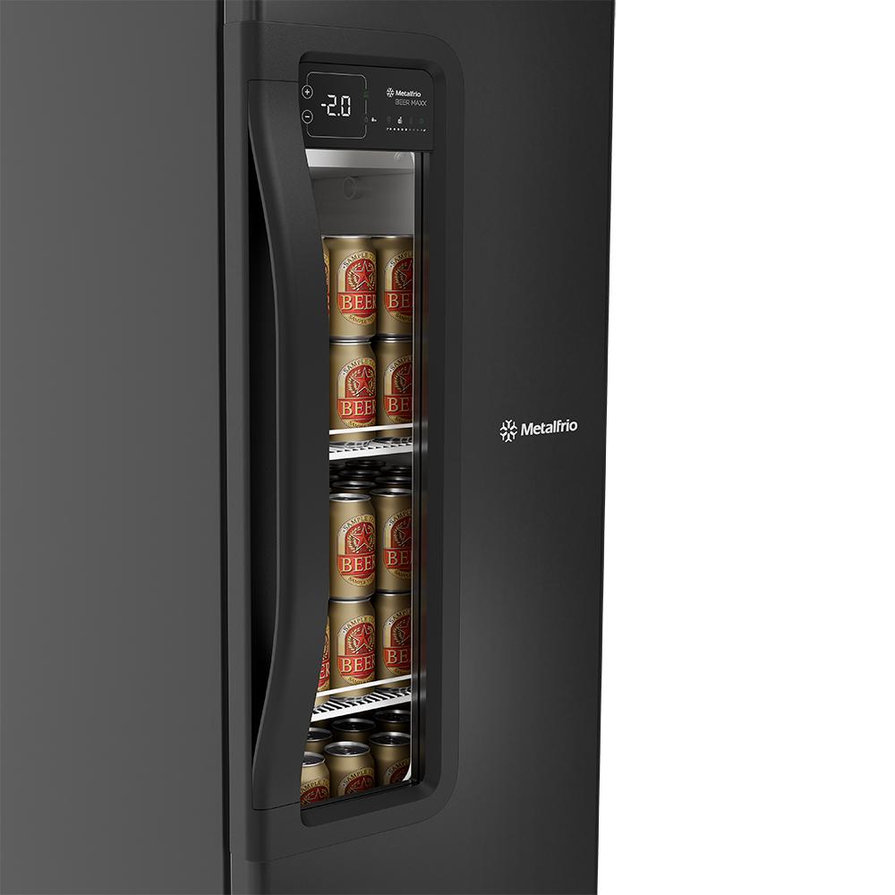 Cervejeira Beer Maxx 250 Porta Visor +2 a -6ºc 228l Vn25t Preto Onix 127v - Metalfrio