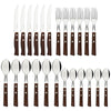 Faqueiro Tradicional Lâminas Aço Inox Cabos de Madeira Natural 24 Peças - Tramontina 22299050