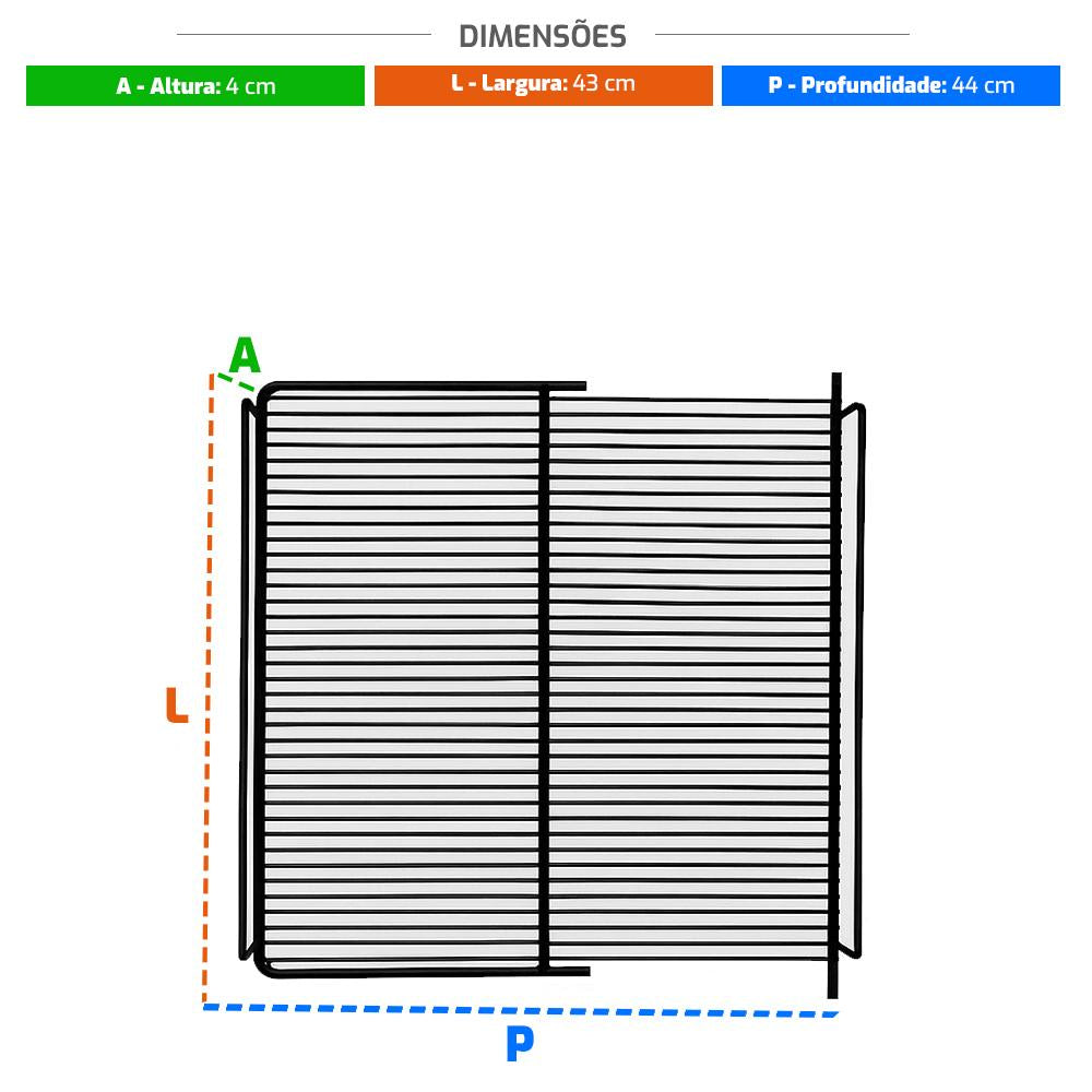Grade Prateleira VN25/VN28/VB25/VB28 Preto Tanque Plástico - Metalfrio