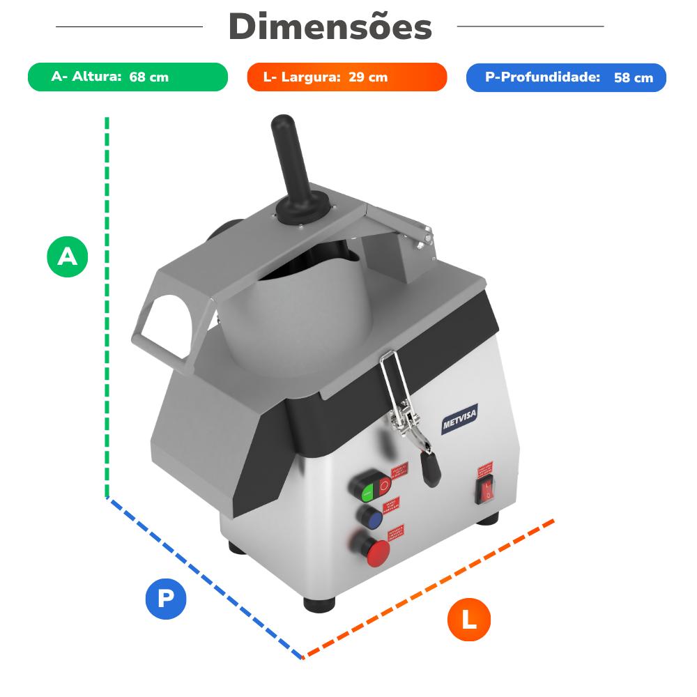 Multiprocessador de Alimentos 10 Discos 220v - Metvisa