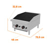 Char broiler Chapa Churrasqueira Profissional Lanchonetes Inox a Gás 45cm Pro-45cb P44599 - Progás