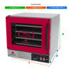 Kit Forno Turbo Elétrico Profissional Digital PRP-004 Plus 127V Vermelho + 8 Grades - Progás