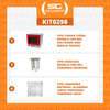 Kit - Forno Turbo Elétrico Fast Oven Prp-004 220v Vermelho + Bancada Mes-004 + 4 Assadeiras - Progás