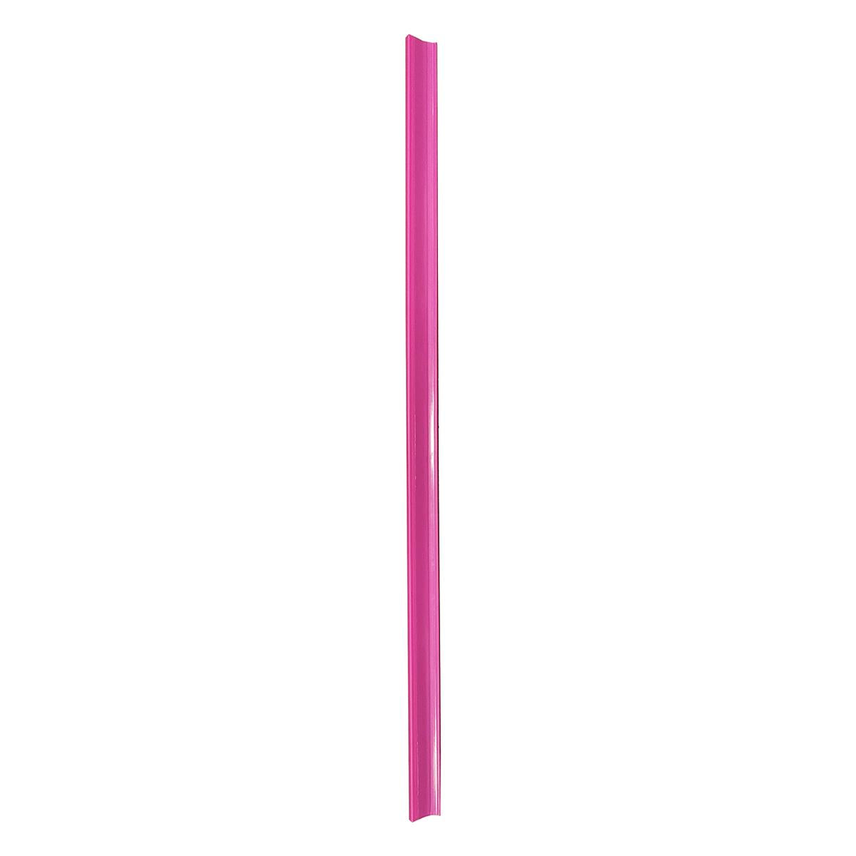 Kit 10 Porta Etiqueta Simples 90cm Rosa Com Acrílico New Plus/Plus - SA Gôndolas