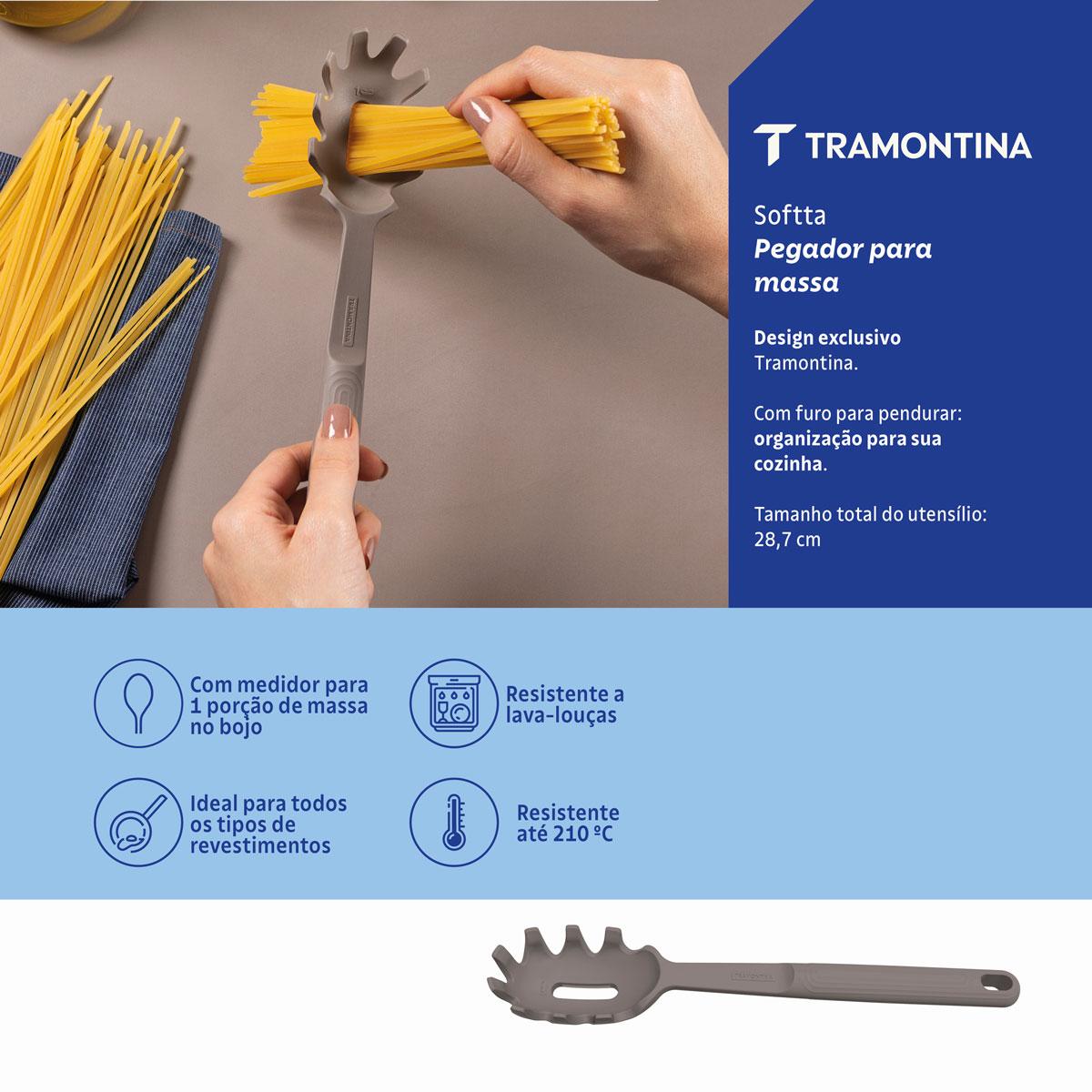 Pegador Para Massa Softta em Silicone Cinza Resistência e Maciez - Tramontina 25856160
