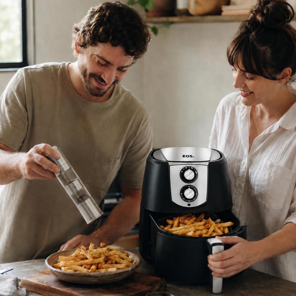 Fritadeira Sem Óleo Air Fryer Toutch EAF42p 127v Eos Com Moedor Sal e Pimenta Duplo Tramontina