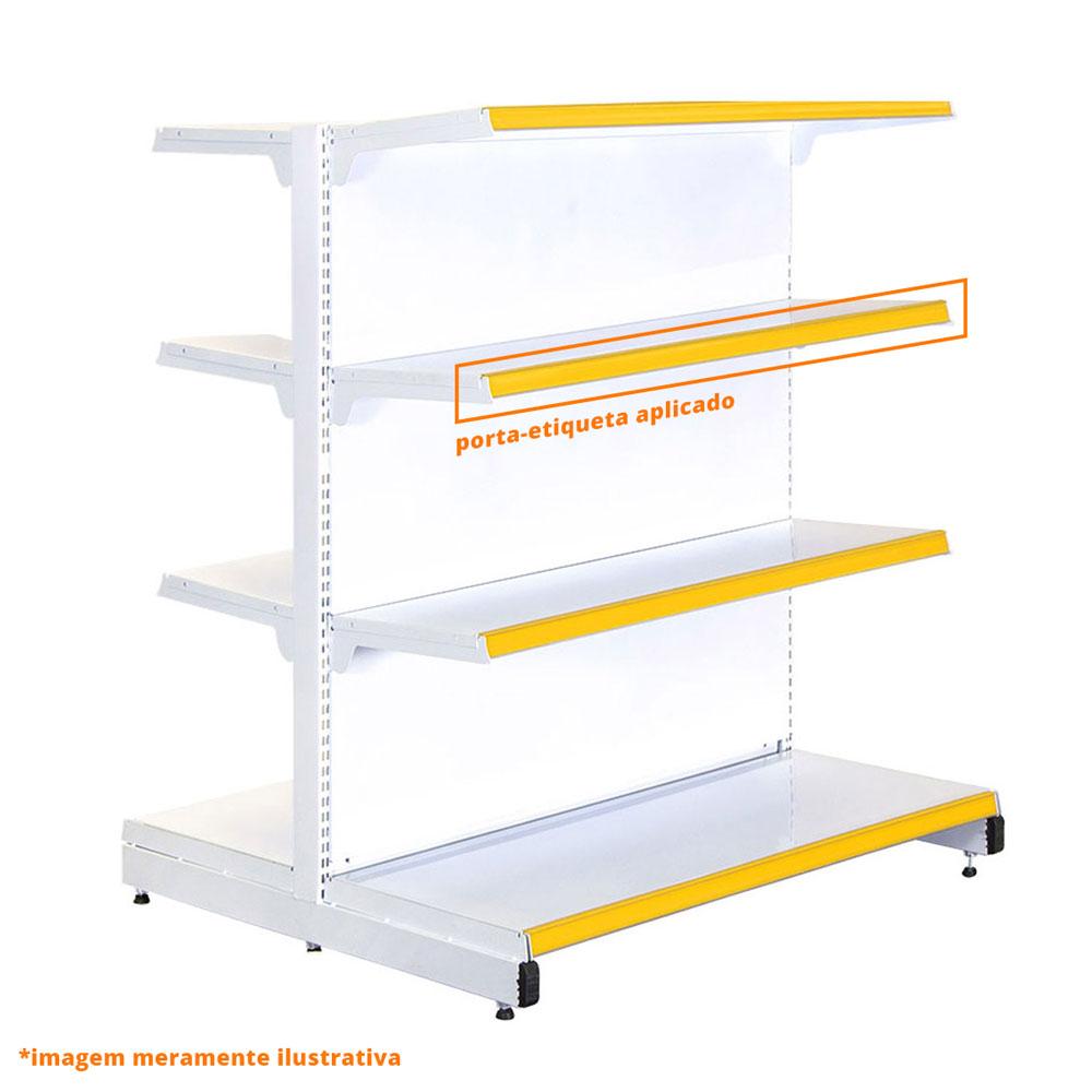 Porta Etiqueta Simples Amarelo Com Acrílico New Plus/plus - Sa Gôndolas