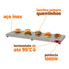 Pista Quente Mesa Aquecida Placa de Aquecimento de Alimentos Inox Elétrica 130cm Prmaq13 220v Progás