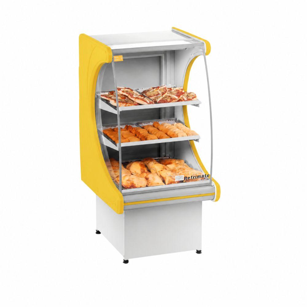 SEMINOVO - Balcão Expositor Vitrine Panorâmica Estufa 0,60M VPE600 Amarelo 220V - Refrimate