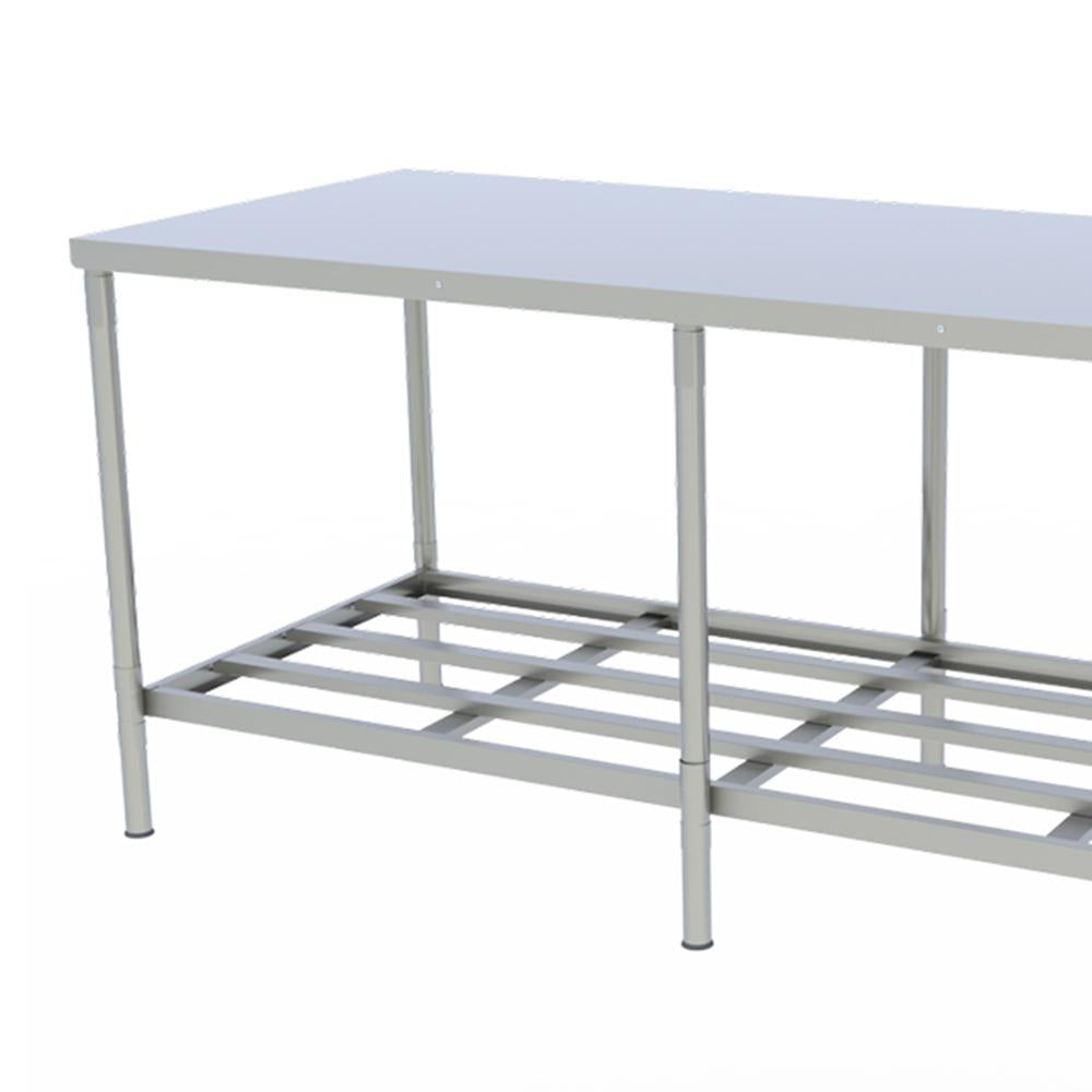 Mesa Bancada De Apoio Inox Desmontável Com Paneleiro 87x190x60cm MES19I – Braesi B18295