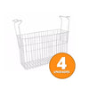 Kit - Freezer Horizontal Tampa de Vidro 144/185 Litros Nf20 - Metalfrio 127v + 4 Cestos Nextgen Branco