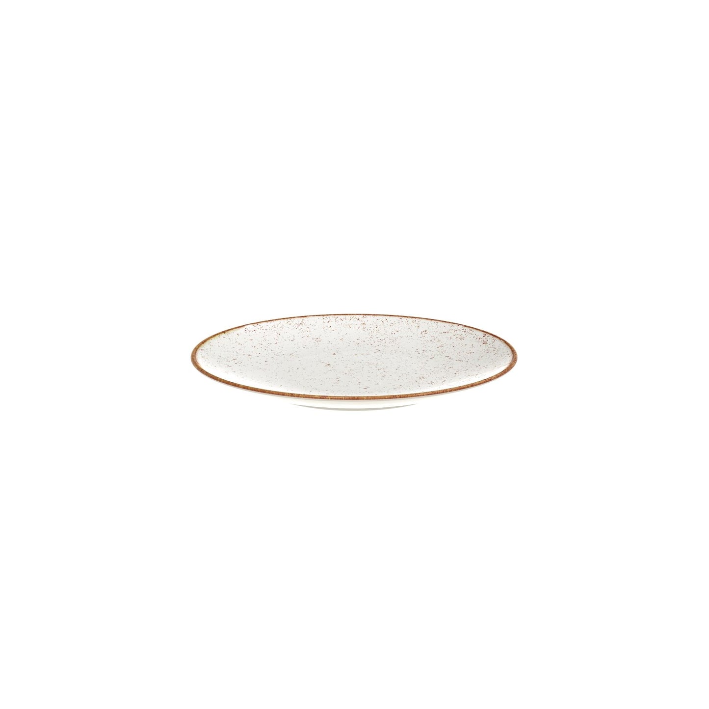 Conjunto de 12 Pratos Sobremesa Rústico Marrom em Porcelana Decorada 21 cm - Tramontina 96980010