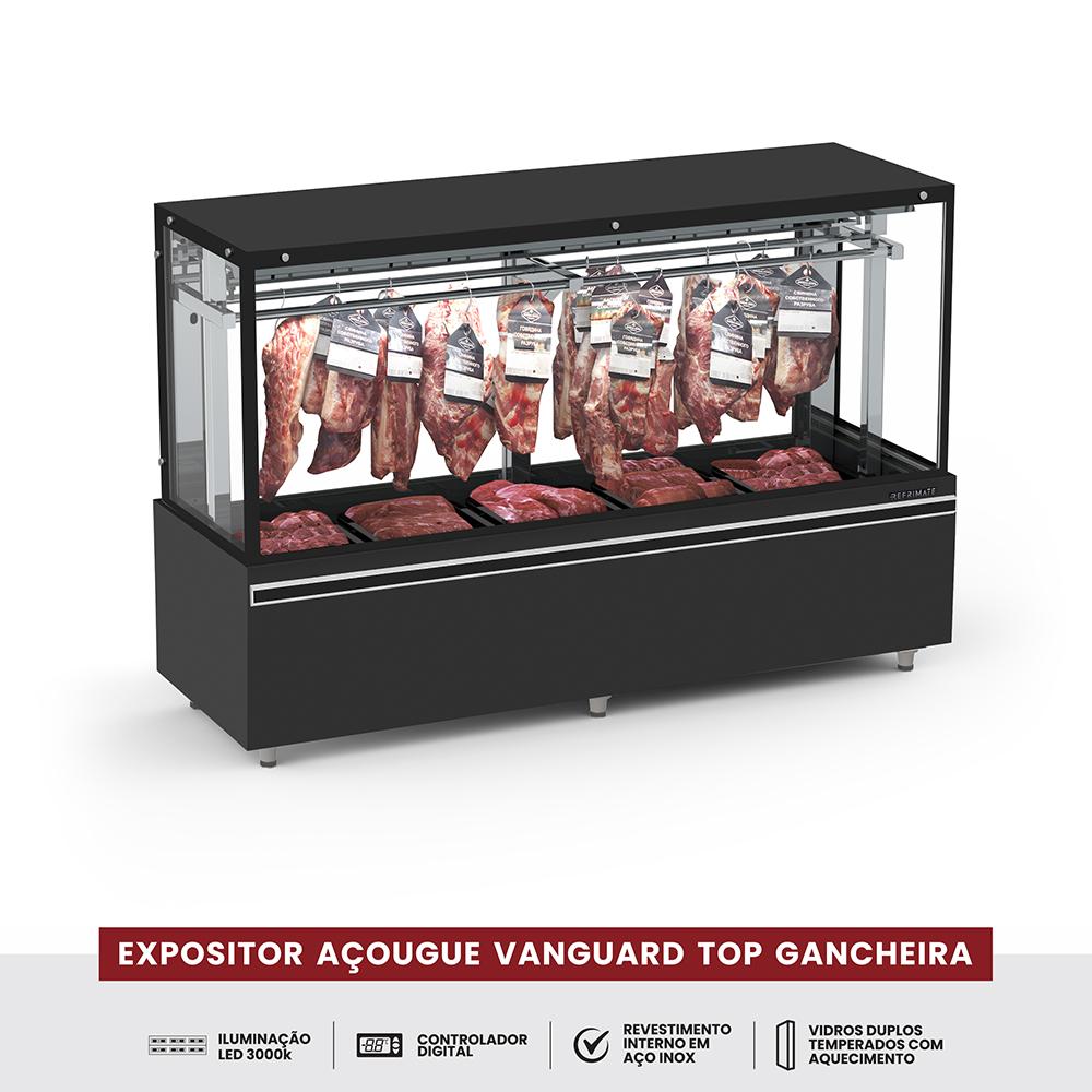 Expositor Açougue 2m Gancheira Dupla Vanguard Top 0 a 4ºc Eavtg2000e 220v - Refrimate